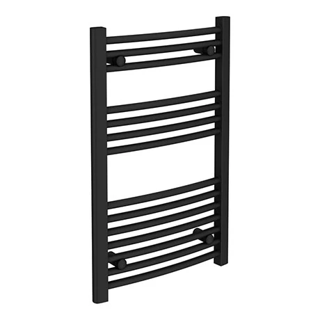 Toreno Black Curved W500 X H800mm Heated Towel Rail 1 Toreno Black Curved W500 X H800mm Heated Towel Rail
