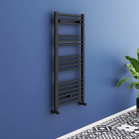 Toreno Black W500 X H1000mm Heated Towel Rail 1 Toreno Black W500 X H1000mm Heated Towel Rail