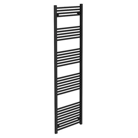 Toreno Black W500 X H1800mm Heated Towel Rail 2 Toreno Black W500 X H1800mm Heated Towel Rail - Image 2