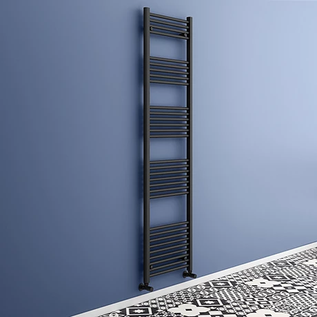 Toreno Black W500 X H1800mm Heated Towel Rail 1 Toreno Black W500 X H1800mm Heated Towel Rail