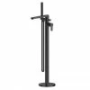Toreno Round Black Freestanding Bath Shower Mixer