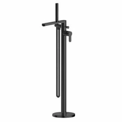 Toreno Round Black Freestanding Bath Shower Mixer