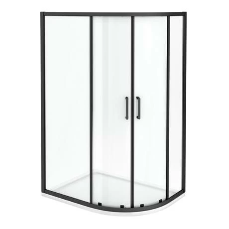 Toreno Matt Black 1200 X 800mm Offset Quadrant Shower Enclosure 3 Toreno Matt Black 1200 X 800mm Offset Quadrant Shower Enclosure - Image 3