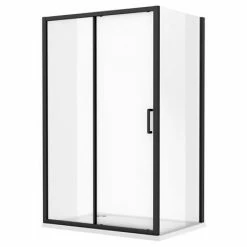 Toreno Matt Black 1200 X 900mm Sliding Door Shower Enclosure + Pearlstone Tray 6 Toreno Matt Black 1200 X 900mm Sliding Door Shower Enclosure + Pearlstone Tray -Toreno Shop BLK129SDE d2 460
