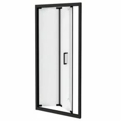 Toreno Matt Black 760 X 1850 Bi-Fold Shower Door 5 Toreno Matt Black 760 X 1850 Bi-Fold Shower Door -Toreno Shop BLK76BFD d2 460