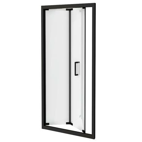 Toreno Matt Black 700 X 1850 Bi-Fold Shower Door 3 Toreno Matt Black 700 X 1850 Bi-Fold Shower Door - Image 3