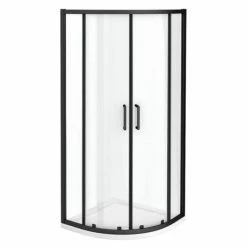 Toreno Matt Black 800 X 800mm Quadrant Shower Enclosure + Pearlstone Tray 8 Toreno Matt Black 800 X 800mm Quadrant Shower Enclosure + Pearlstone Tray -Toreno Shop BLK8QSE d3 460