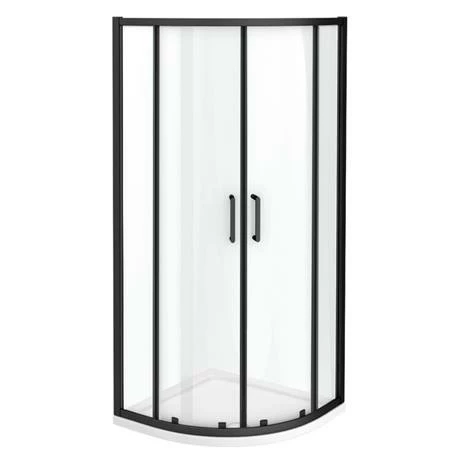 Toreno Matt Black 800 X 800mm Quadrant Shower Enclosure + Pearlstone Tray 4 Toreno Matt Black 800 X 800mm Quadrant Shower Enclosure + Pearlstone Tray - Image 4