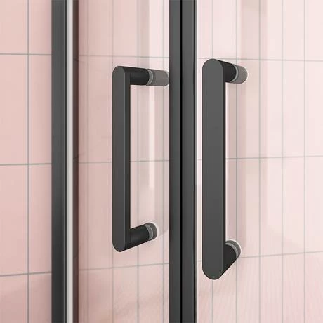 Toreno Matt Black 800 X 800mm Quadrant Shower Enclosure + Pearlstone Tray 5 Toreno Matt Black 800 X 800mm Quadrant Shower Enclosure + Pearlstone Tray - Image 5
