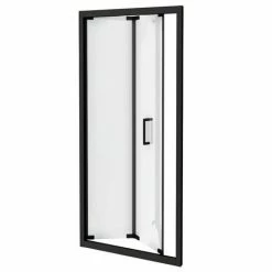 Toreno Matt Black 900 X 1850 Bi-Fold Shower Door -Toreno Shop BLK9BFD d2 460