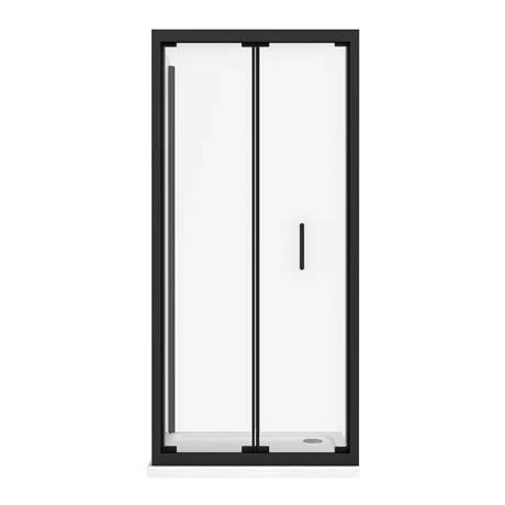 Toreno Matt Black 900 X 900mm Bi-Fold Door Shower Enclosure + Pearlstone Tray 5 Toreno Matt Black 900 X 900mm Bi-Fold Door Shower Enclosure + Pearlstone Tray - Image 5