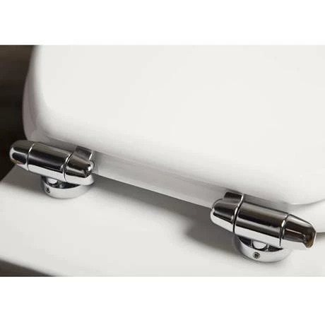 Toreno Wooden Toilet Seat Hinge Pack Chrome 3 Toreno Wooden Toilet Seat Hinge Pack Chrome - Image 3