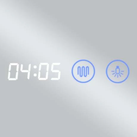 Toreno 700x500mm LED Illuminated Mirror Inc. Anti-Fog, Digital Clock & Touch Sensor - MIR009 2 Toreno 700x500mm LED Illuminated Mirror Inc. Anti-Fog, Digital Clock & Touch Sensor - MIR009 - Image 2