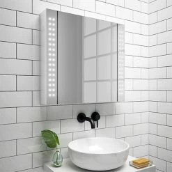 Toreno 650x600mm LED Illuminated Mirror Cabinet Inc. Motion Sensor - MIR015