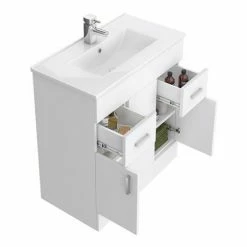 Toreno 1300mm Gloss White Vanity Unit Bathroom Suite - Depth 400/200mm 10 Toreno 1300mm Gloss White Vanity Unit Bathroom Suite - Depth 400/200mm -Toreno Shop MOD1300VTY001C d1 460