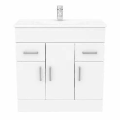 Toreno 1300mm Gloss White Vanity Unit Bathroom Suite - Depth 400/200mm 12 Toreno 1300mm Gloss White Vanity Unit Bathroom Suite - Depth 400/200mm -Toreno Shop MOD1300 n d2 460