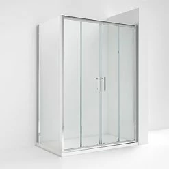 Toreno 1400 X 700mm Double Sliding Door Shower Enclosure Without Tray