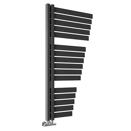 Toreno Casa Offset Tapered Heated Towel Rail - Anthracite (1100 X 590mm) 1 Toreno Casa Offset Tapered Heated Towel Rail - Anthracite (1100 X 590mm)