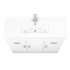 Toreno Vanity Sink With Cabinet - 1000mm Modern High Gloss White 11 Toreno Vanity Sink With Cabinet - 1000mm Modern High Gloss White -Toreno Shop MV1000 n d3 460