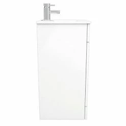 Toreno Small Vanity Sink With Cabinet - 500mm Modern High Gloss White -Toreno Shop MV500 D6 460