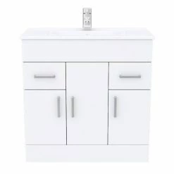 Toreno Vanity Sink With Cabinet - 800mm Modern High Gloss White 10 Toreno Vanity Sink With Cabinet - 800mm Modern High Gloss White -Toreno Shop MV800 d6 460