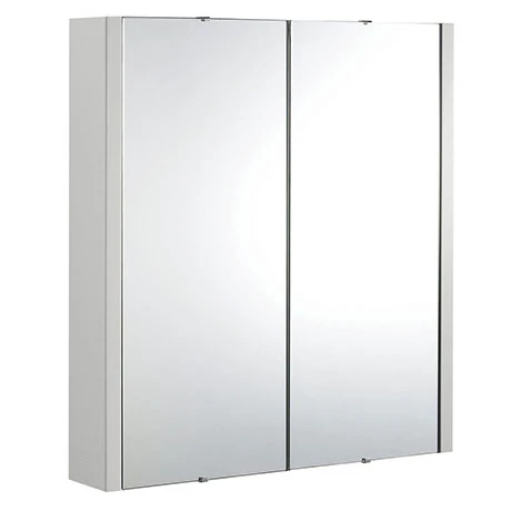 Toreno Light Grey 600mm 2-Door Mirror Cabinet 1 Toreno Light Grey 600mm 2-Door Mirror Cabinet