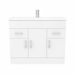 Toreno Basin Unit - 1000mm Modern High Gloss White With Mid Edged Basin 5 Toreno Basin Unit - 1000mm Modern High Gloss White With Mid Edged Basin -Toreno Shop MVME1000 d2 460
