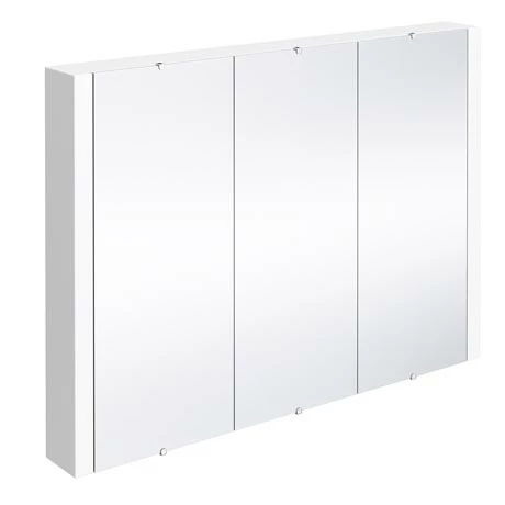 Toreno 3-Door Mirror Cabinet (Minimalist White - 900mm Wide) 1 Toreno 3-Door Mirror Cabinet (Minimalist White - 900mm Wide)