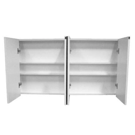 Toreno White Minimalist 4 Door Mirror Cabinet - W1200 X D110mm 2 Toreno White Minimalist 4 Door Mirror Cabinet - W1200 X D110mm - Image 2