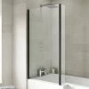 Toreno Matt Black L-Shape Bath Screen