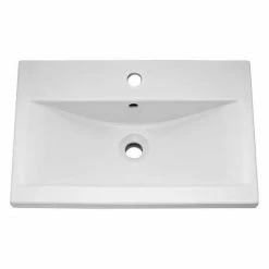 Toreno Shop -Toreno Shop Premier 600 x 400mm Floor Standing Mid Edge Basin Cabinet Gloss White VTNB600 d1 460