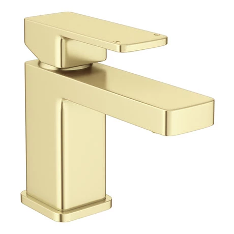 Toreno Modern Brushed Brass Basin Mono Mixer Tap 1 Toreno Modern Brushed Brass Basin Mono Mixer Tap