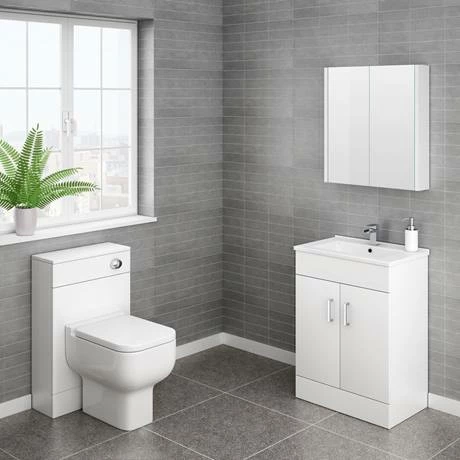 Toreno Cloakroom Suite Inc. Pro 600 Toilet (White Gloss) 6 Toreno Cloakroom Suite Inc. Pro 600 Toilet (White Gloss) - Image 6