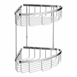 Toreno Modern 2 Tier Corner Fixed Wire Basket 5 Toreno Modern 2 Tier Corner Fixed Wire Basket -Toreno Shop TR2TCRB d2 460