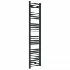 Toreno Black W300 X H1600mm Heated Towel Rail - Straight