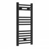 Toreno Black W300 X H800mm Heated Towel Rail - Straight