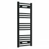 Toreno Black Curved W400 X H1000mm Heated Towel Rail