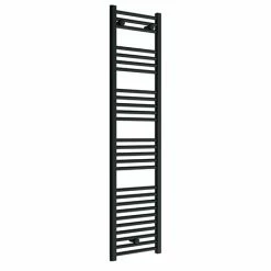 Toreno Black W400 X H1600mm Heated Towel Rail - Straight
