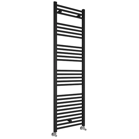 Toreno Black W500 X H1600mm Heated Towel Rail - Straight 1 Toreno Black W500 X H1600mm Heated Towel Rail - Straight