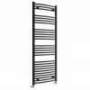 Toreno Black W600 X H1600mm Heated Towel Rail - Curved