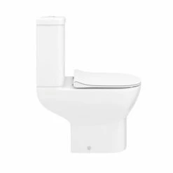 Toreno Round Rimless Close Coupled Toilet + Soft Close Seat -Toreno Shop TRRWC n d2 460