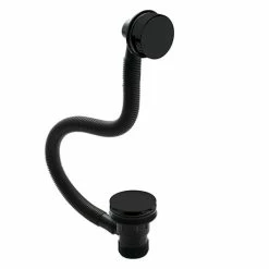 Toreno Black Easy Clean Click Clack Bath Waste With Overflow