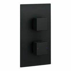 Toreno Matt Black Wall Mounted Waterfall Bath Filler + Concealed Thermostatic Valve 8 Toreno Matt Black Wall Mounted Waterfall Bath Filler + Concealed Thermostatic Valve -Toreno Shop TWMCTV BLK n detail1 460