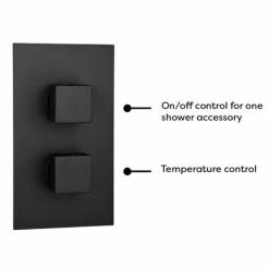 Toreno Matt Black Wall Mounted Waterfall Bath Filler + Concealed Thermostatic Valve 9 Toreno Matt Black Wall Mounted Waterfall Bath Filler + Concealed Thermostatic Valve -Toreno Shop TWMCTV BLK n detail2 460
