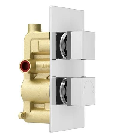 Toreno Wall Mounted Waterfall Bath Filler + Concealed Thermostatic Valve 7 Toreno Wall Mounted Waterfall Bath Filler + Concealed Thermostatic Valve - Image 7