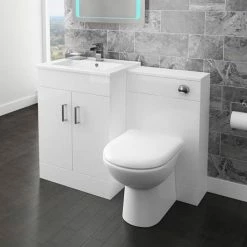 Toreno Shop -Toreno Shop Turin Vanity Unit Suite with Modern Slipper Bath n d1 460