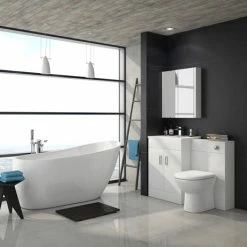 Toreno Vanity Unit Suite + Modern Slipper Bath